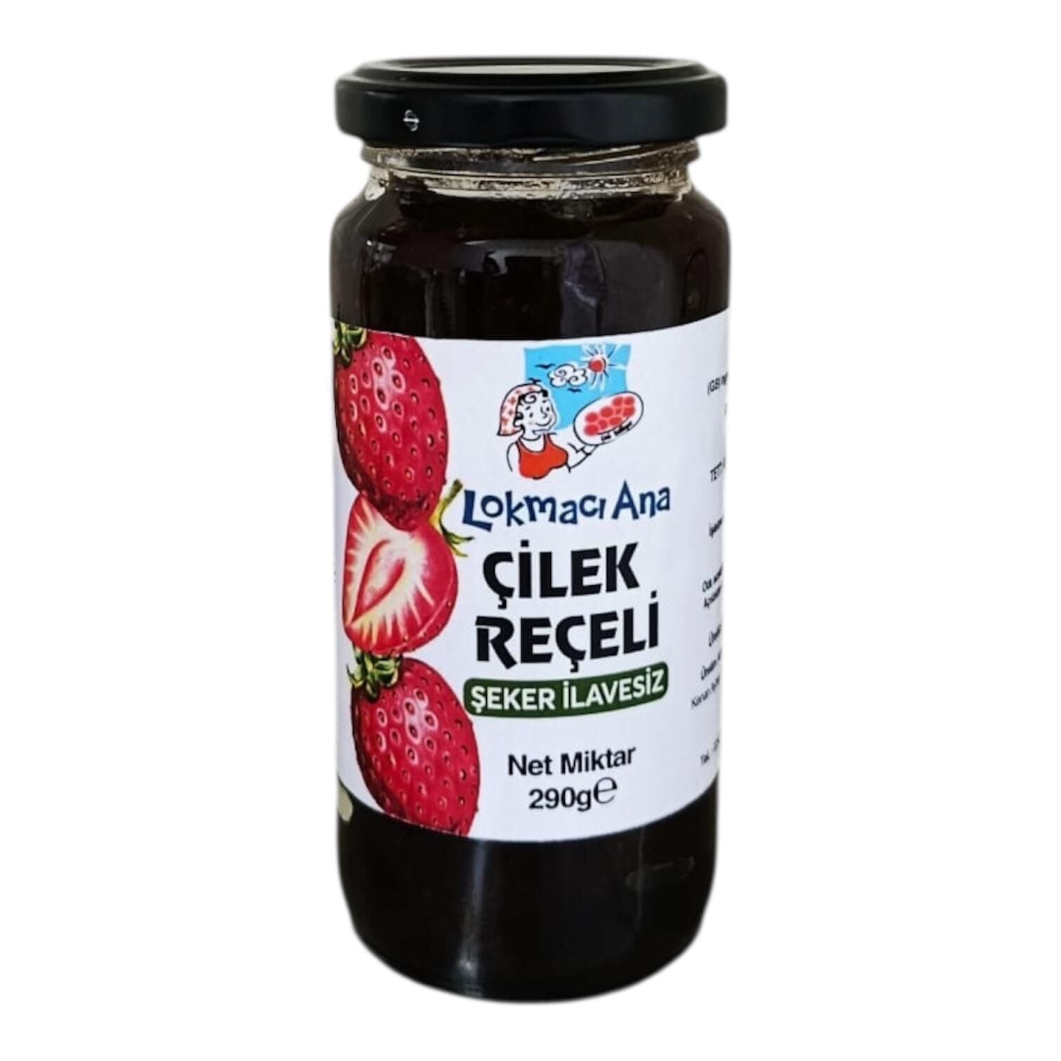 Şeker İlavesiz Çilek Reçeli 290 GR